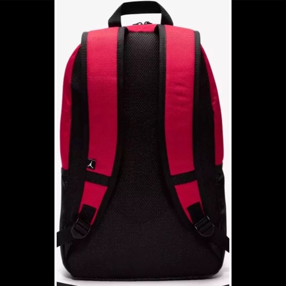 Nike Jordan Jumpman Backpack Large Logo Blk Red - Picture 3 of 8